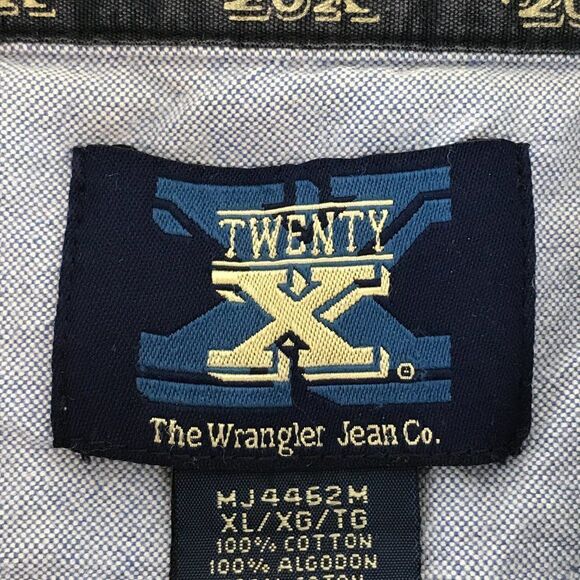 Wrangler 20X Button Down Shirt Mens XL Striped Casual Long Sleeve Cotton Western - Picture 8 of 10